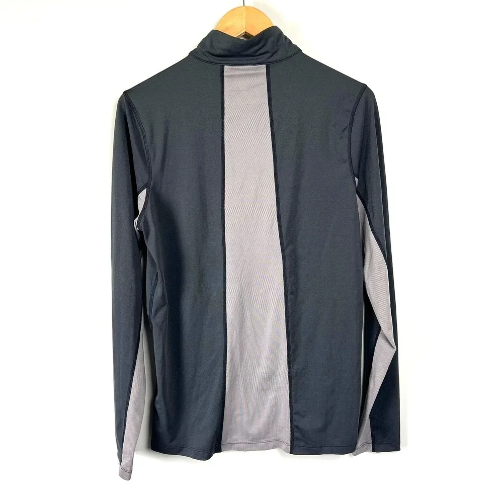 The North Face Mens Quarter Zip Performance Pullover Gray Mesh Panel‎ Small S/P